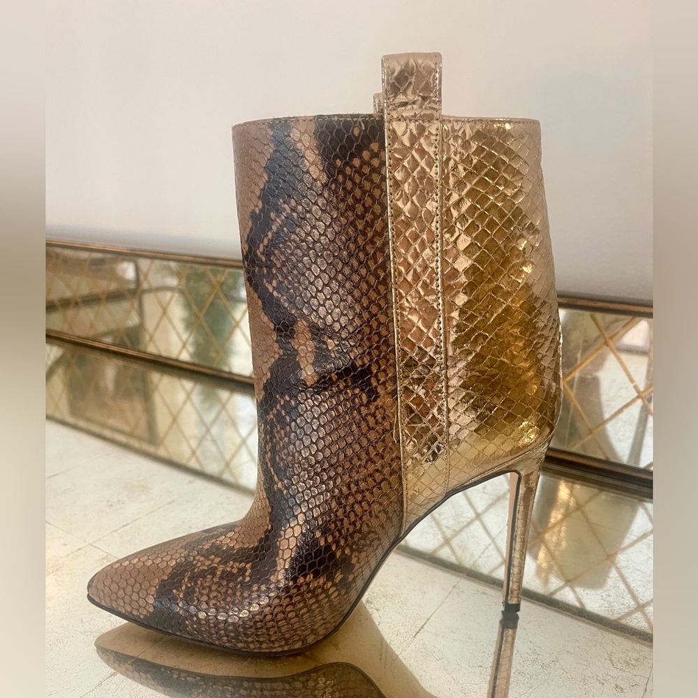 Vero Cuoio Paris Texas Snakeskin Bootie